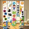 Decoración de Regreso a Clases Colgante de Tela Bandera Colgante Pancarta Bandera Colgante Escuela Primaria Jardín de Niños Aula Temporada de Regreso a Clases Ceremonia Ceremonia Diseño Ambiente