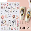 Beleza Total Transfronteiriça Quente Adesivos de Nail Art Flores de Halloween Espelho Fantasma Abóbora Fantasma Adesivos de Nail Art