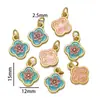 Colgante de Goteo de Aceite Estilo Antiguo Chapado en Oro, Paz y Felicidad Chapado en Oro, Colgante de Riqueza y Prosperidad, Accesorio de Colgante con Carácter de Fortuna para Pulsera DIY
