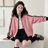 Chaqueta de Waffle con Cuello para Niñas, Estilo Coreano, Primavera y Otoño 2026, Nuevo Top de Moda para Niñas, Chaqueta con Cremallera para Niños Talla Mediana y Grande
