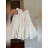 Vestido de Nuevo Estilo para Mujer Verano Han Feng Chic Dulce Picante Estilo Sal Frito Calle Reductor de Edad Moda Blanco Conjunto de Dos Piezas