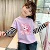 Nueva Camiseta Patchwork 2026 para Niños Pequeños, Camiseta de Manga Larga de Algodón Puro para Niñas de Primavera y Otoño