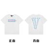 Estilo Americano Marca de Moda VLONE JERRY Big V Manga Corta niebla Calle Alta Hip Hop Media Manga Pareja Ins Verano Calle Alta Camiseta