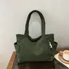 Bolsa de Veludo Cotelê Feminina Grande Capacidade 2026 Verão Nova Moda Casual Ombro Único Bolsa de Compras Bolsa Tote para o Dia a Dia