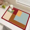 Tapete Drenante de Tierra de Diatomeas para Encimera de Cocina, Antideslizante, Aislante Térmico, Absorbente de Agua, Tapete para Mesa de Comedor, Tapete para Secar Platos, Posavasos, Posavasos para Taza de Té