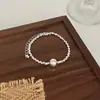 Pulseira de Pérolas Shijia Pulseira Empilhada de Camada Dupla Redonda Ninho de Luxo Leve Exquisita Pulseira de Pérolas Francesas Novo Estilo 2025