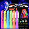 Pintura Facial Luminosa de 6 Colores Transfronteriza Pintura Corporal Halloween Lápiz Luminoso para Maquillaje Facial Soluble en Agua Maquillaje Festivo