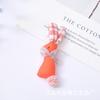 Muñeco de conejo de algodón a cuadros colorido Accesorios de ropa DIY Zapatos y calcetines Material tridimensional Broche de felpa Venta al por mayor