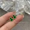 Collar de Calabaza Roja Kirin para Mujer Oro Rosa 18K Jade Verde Diseño Único con Doble Calabaza Incrustada de Diamantes Cadena para Clavícula para Mujer