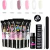 Set de pegamento para extensión de uñas de cristal para manicura de 7 piezas transfronterizo, herramientas para manicura de cabello lacio listas de fábrica