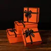 Caja Día del Maestro Caja de Regalo con Lazo Naranja Cumpleaños Navidad Caja de Regalo de Año Nuevo Caja de Empaque Souvenir Tapa Cielo y Tierra