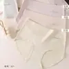 Pantaletas de algodón puro para mujer, talla grande, cintura media-alta, control de abdomen, estampado de letras, cómodas, transpirables, amigables con la piel, para 55-75 kg
