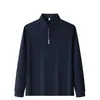 Nova Camisa Polo Antibacteriana de Secagem Rápida para Homens e Mulheres, Camiseta de Manga Longa para Negócios, Camisa Polo Sem Costura, Cor Lisa Casual