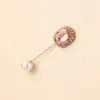 Broche de Cristal, Piedras de Zirconia Coloridas, Varias Formas, Pines Largos, Saco de Traje, Pines para Cuello de Ropa, Pines de Una Palabra