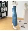 Um item essencial para mulheres baixinhas! Jeans Wide-Leg Feminino Outono 2026, Calça Cropped Wide-Leg de Cintura Alta com Stretch em Quatro Direções Emagrecedora