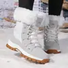 Botas de Algodão Populares de Tamanho Grande Transfronteiriças Botas de Neve Gaobang Inverno Quente Moda para Meninas Sapatos de Algodão Gaobang 35-42