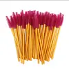 Herramientas Desechables para Extensiones de Pestañas Varilla Dorada Cepillo para Pestañas Cepillo para Cejas Peine para Pestañas Cepillo para Máscara de Pestañas Cepillo Espiral Herramientas para Pestañas