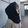 Invierno Lana Cuello Manga Grueso Cachemira Cuello con Gorro Coreano Unisex Una Pieza Suéter Calentador de Orejas