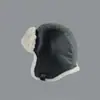 Sombrero Lei Feng impermeable y cálido de cuero para adultos, sombrero para hombre para ciclismo y esquí al aire libre con forro polar, sombrero para mujer que cubre las orejas