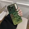 Capa de Couro Patchwork Verde de Nicho com Janela Grande para iPhone 16, Adequada para iPhone 17 Pro Max e iPhone 15