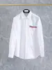 22 anos primavera e verão TB Oxford manga longa carcela fita dupla braçadeira camisa branca camisa de manga curta