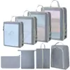 Bolsa de Almacenamiento para Viaje Bolsa Comprimida para Equipaje Bolsa de Almacenamiento de Ropa Bolsa de Almacenamiento para Ropa Interior, Zapatos, Ropa para Viajes de Negocios