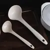 Cuchara para Servir Gachas de Avena para el Hogar, Cuchara para Sopa Estilo Japonés, Cuchara Grande de Plástico, Cuchara Grande para Sopa de Paja de Trigo con Mango Largo