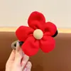 Pinza Grande para el Cabello Estilo Vintage para la Parte Trasera de la Cabeza, Pasador para Moño No Doloroso, Accesorio para el Cabello de Flor de Peluche con Pinza de Pato