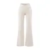 Pantalones Deportivos de Yoga Casuales con Cintura Cruzada, Nuevo Estilo Primavera, Versátiles Elásticos Ajustados de Color Sólido Pierna Recta, Pantalones Largos hasta el Suelo