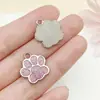 28 Goteo de Aceite Dibujos Animados Brillo Fino Pata de Gato Huella de Pata de Oso Colgante DIY Etiqueta para Cachorro Etiqueta para Mascota Accesorios de Joyería