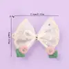 Estilo Girly Coreano Accesorios de Malla con Lazo Flor Bordada de Lentejuelas y Perlas Accesorios para el Cabello para Niños y Niñas Tocado Venta al por Mayor