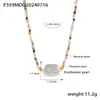Colar de Pedra Natural Europeia e Americana com Pérolas de Água Doce para Mulheres, Criativo, Estiloso, Colorido, com Contas, Revestido em Aço Titânio com Ouro 18K, Corrente para Clavícula