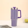 Taza de Coche Transfronteriza con Pedrería, 40 oz, Aislamiento Térmico de Acero Inoxidable, Taza Grande de Hielo con Capacidad, Taza de Diamante con Asa Tachonada de Pedrería