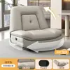 Sillón sofá individual, sofá cápsula espacial, sofá reclinable eléctrico giratorio para sala de estar, mecedora multifuncional de cuero WY