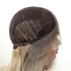 Peluca de Encaje Frontal 13*4 Tejida a Mano con Fibra de Alta Temperatura, Peluca Bob Corto Dorado Degradado para Mujeres, Cobertura Completa de la Cabeza