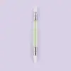 Set de 5 Plumas de Silicona de Doble Punta para Manicura, Plumas de Silicona para Esculpir, Pegadas con Polvo, Pegatinas para Uñas, Pluma de Presión, Pluma de Relieve