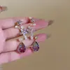 Brincos de Borla Gota d'Água Agulha de Prata, Brincos de Temperamento Nicho Estilo Étnico, Brincos Versáteis Elegantes de Luxo Leve