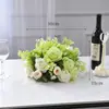 Mesa Redonda de Comedor para Hotel con Flores en el Centro, Mesa Redonda de Restaurante Flores en Mesa, Decoración de Banquete, Arte Floral, Decoraciones de Mesa para Sala de Conferencias, Flores
