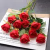 Montaña de Nieve Simulada Ramo de Rosas Florero para el Hogar Arte Floral Decoración de Mesa Flor Artificial Flor de Tela de Seda Individual Botón Floral Hueso de Flor Flor