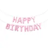 Balões de Filme de Alumínio Decoração Conjunto de Letras Americanas Imitação Feliz Aniversário Versão Slim Decoração de Balão de Folha de Alumínio Suprimentos para Decoração Atacado