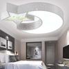 Frete grátis led lâmpada de teto lâmpada da sala de estar estrelas lua de ferro lâmpada do quarto de controle remoto mudança de cor meninos e meninas lâmpada do quarto das crianças
