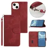 Universal para Funda de Teléfono Móvil 14Pro Funda de Cuero para Teléfono Móvil iPhone 14 Estilo Nuevo Correa para Colgar S23 Funda Protectora Flip Doble Colgante