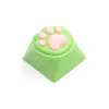 Teclado Personalizado Super Lindo de Garra de Gato Rosa Girly Silicona Suave Cola de Pez de Madera Piedra Papel Tijeras Teclado Mecánico