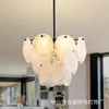 Fornecimento exclusivo transfronteiriço fabricante de Zhongshan personalizado lâmpada de vidro nuvem francesa estilo vintage balcão de ilha hall de entrada sala de jantar luminária pendente