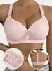 Popular Sujetador de Encaje Transfronterizo Estilo Nuevo No Magnético y Sin Aros Push-Up Anticaída Recogedor de Senos para Mujer Espalda Hermosa Talla Grande