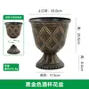 Maceta Romana Imitación Piedra Transfronteriza Copa de Vino Maceta Retro con Flores Maceta Alta de Resina Ensamblaje Desmontable Maceta de Plástico Engrosada