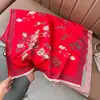 Estilo Chino Ropa de Abrigo Otoño e Invierno Bufanda y Chal de Imitación de Cachemir de Gama Alta Doble Propósito Chal y Bufanda Gruesa Cálida