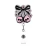 Diversión de Halloween Calavera Fantasma Brillo Acrílico Clip de Insignia Retráctil Insignia Médica Clip Retráctil Giratorio