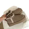Botas de neve Henan Sangpo, de sola grossa, mini, botinhas curtas de lã tricotada, 20656