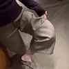 Calça Wide Leg Cáqui para Mulheres, Novo Estilo Verão 2026, Estilo Old Money, Cintura Alta, Emagrecimento, Calça de Alfaiataria Casual Solta